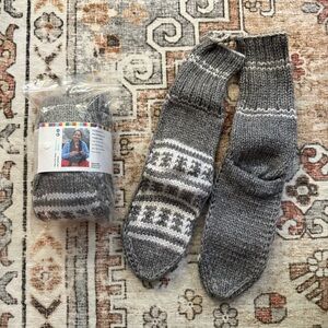 Anthropologie Gray and White Knit Socks 2 pairs